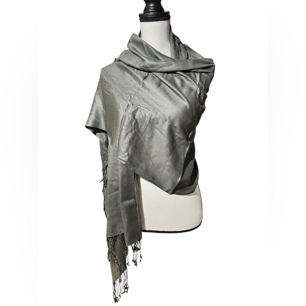 Beautiful Dark Sage Colored Pashmina Scarf